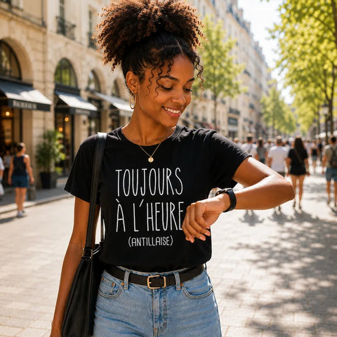 Image of T-shirt Femme - Toujours à l'heure (antillaise)