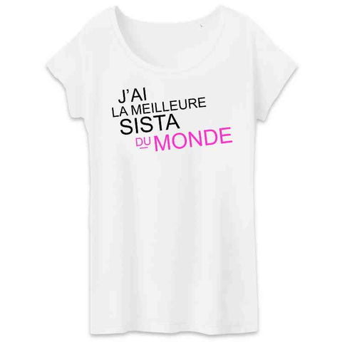 Image of t-shirt femme j'ai la meilleure sista du monde