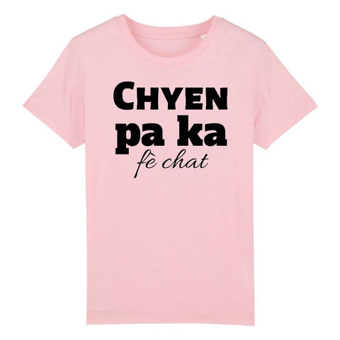 Image of chyen pa ka fè chat t-shirt enfant