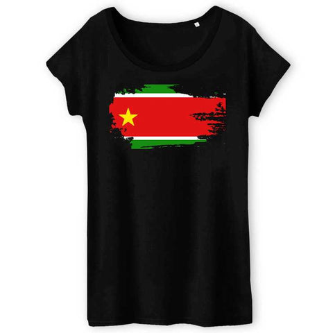 Image of T-Shirt Femme Drapeau guadeloupe effet échiré