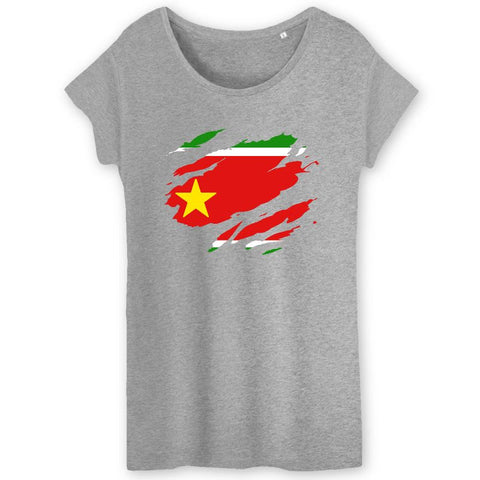 Image of drapeau guadeloupe effet tshirt déchiré tshirt femme