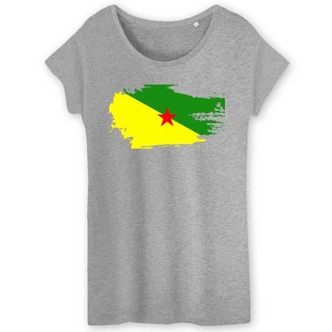 Image of drapeau guyane effet tshirt déchiré t-shirt femme