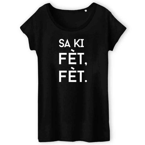 Image of tshirt sa ki fet fet femme
