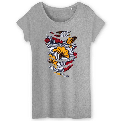 Image of wax fleurs de mariage tshirt femme