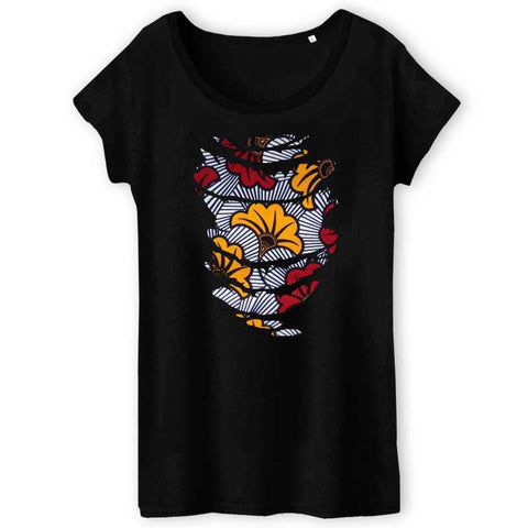 Image of t-shirt femme wax fleurs de mariage