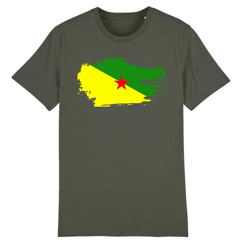 Image of tshirt homme drapeau guyane effet déchiré