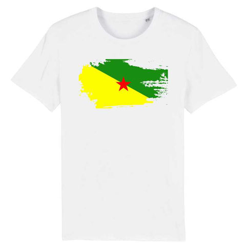 Image of t-shirt homme drapeau guyane effet déchiré