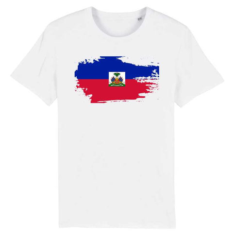 Image of drapeau haiti effet dechire tshirt homme