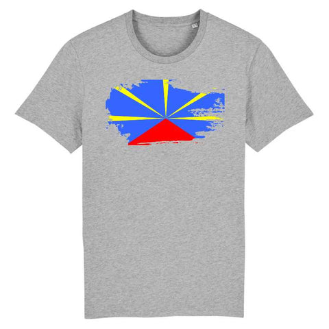 Image of drapeau reunion effet dechiré t-shirt homme