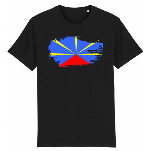Image of t-shirt homme drapeau reunion effet dechiré