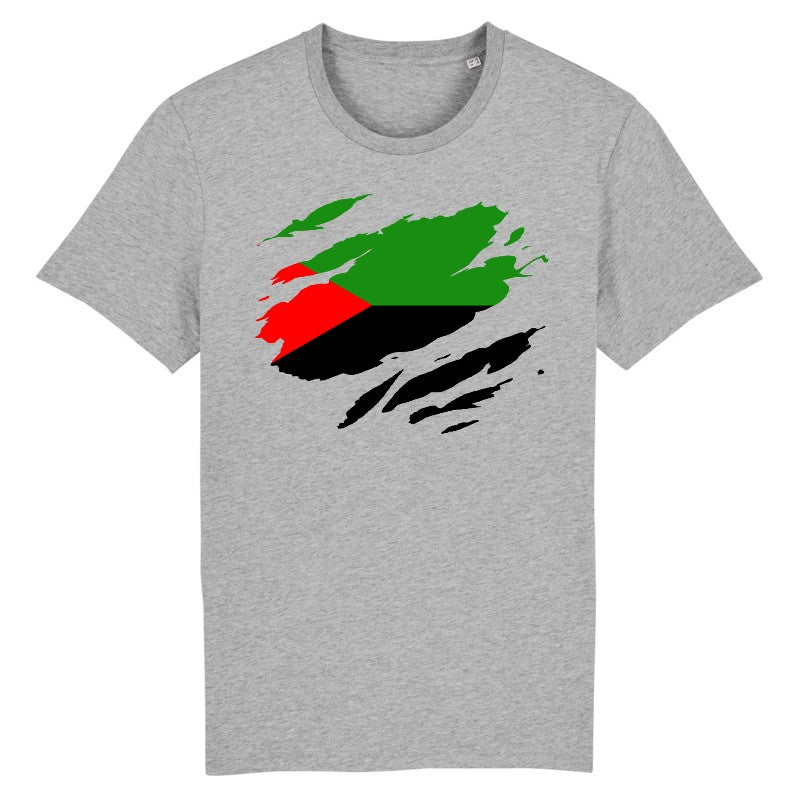 drapeau martinique effet déchiré tshirt homme