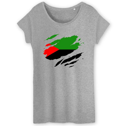 Image of Drapeau Martinique effet t-shirt déchiré tshirt Femme