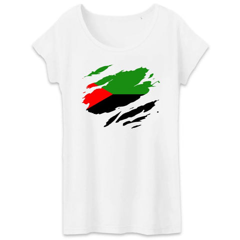 Image of tshirt Femme Drapeau Martinique effet t-shirt déchiré