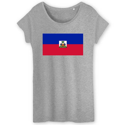 Image of drapeau haiti tshirt femme