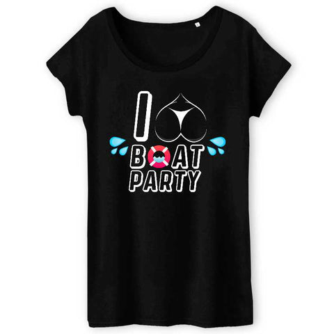 Image of i love boat party tshirt femme