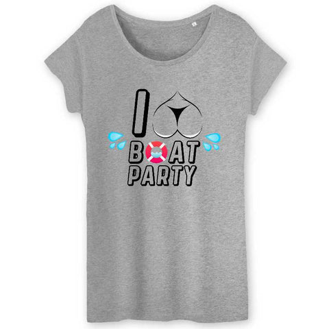 Image of tshirt i love boat party femme