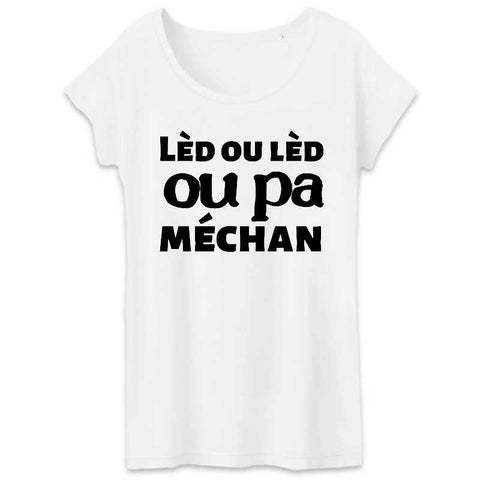 Image of led ou led ou pa méchan tshirt femme