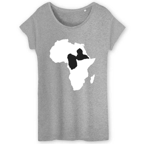 Image of tshirt femme guadeloupe afrique