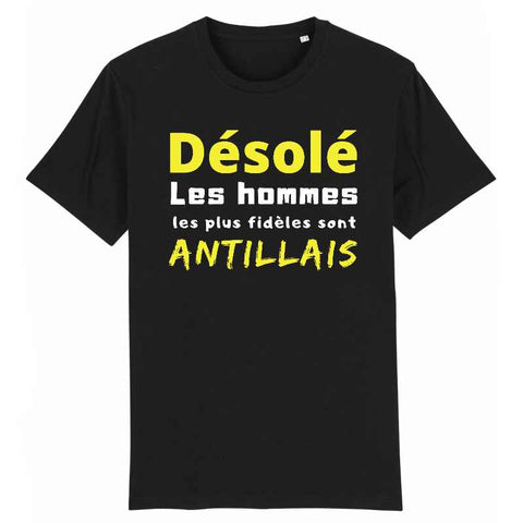 Image of tshirt homme désolé les hommes antillais