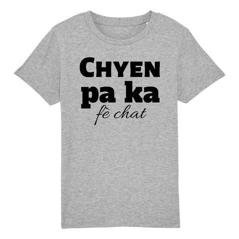 Image of chyen pa ka fè chat tshirt enfant 