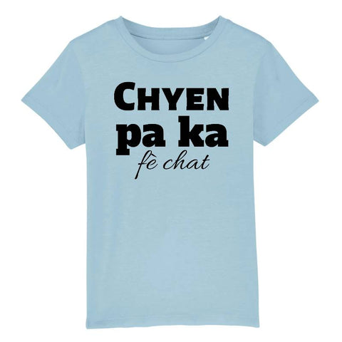 Image of tshirt chyen pa ka fè chat enfant 