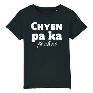 T-Shirt Enfant - Chyen pa ka fè chat