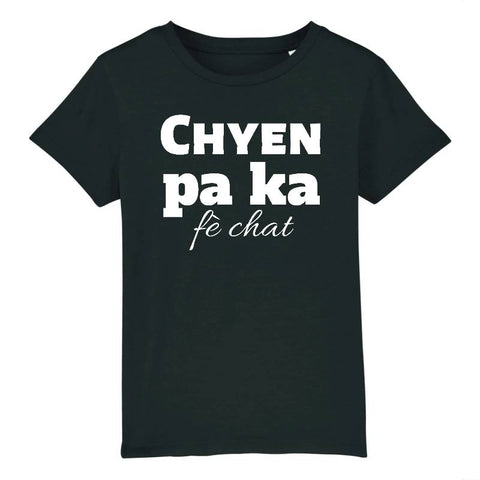 Image of t-shirt enfant chyen pa ka fè chat