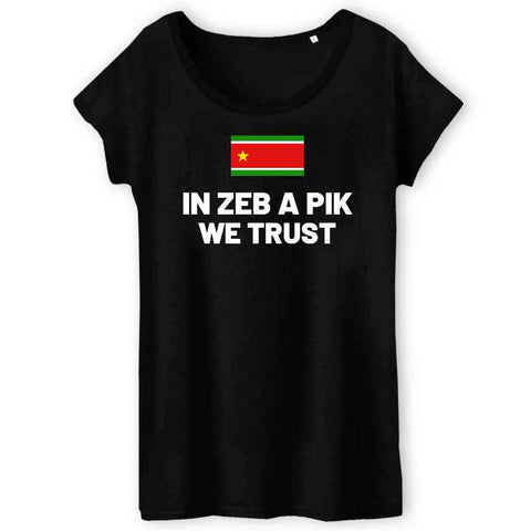 Image of in zeb a pik we trust tshirt femme 
