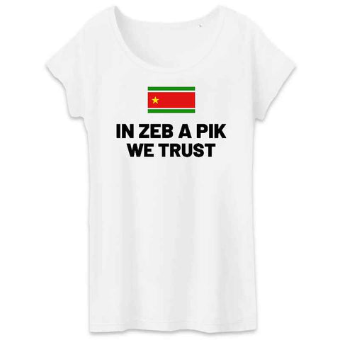 Image of tshirt femme in zeb a pik we trust