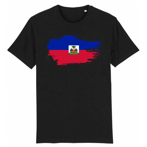 Image of t-shirt homme drapeau haiti effet dechire
