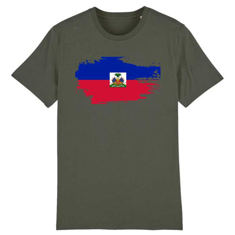 Image of drapeau haiti effet dechire t-shirt homme 