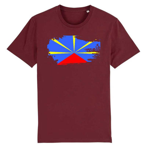 Image of t-shirt drapeau reunion effet dechiré homme 