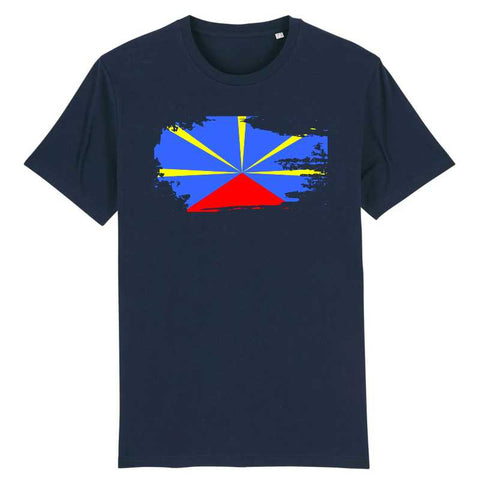 Image of drapeau reunion effet dechiré homme tshirt 