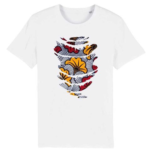 Image of tshirt homme wax fleurs de mariage