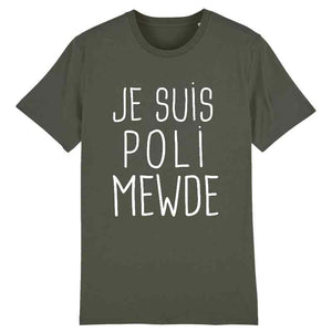 t-shirt je suis poli mewde homme