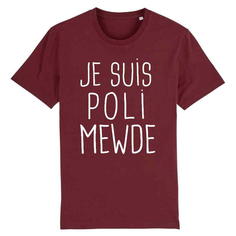 Image of mewde je suis poli t-shirt homme 