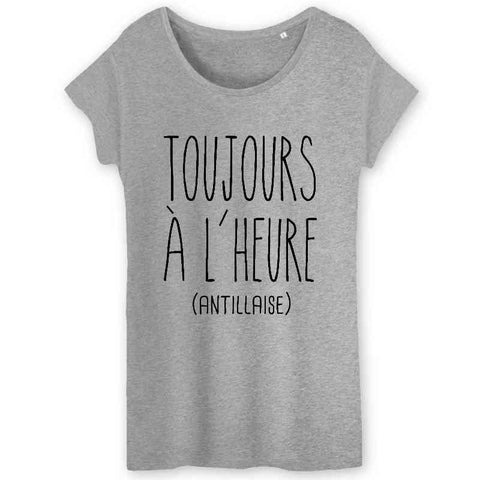 Image of t-shirt toujours à l'heure antillaise femme 