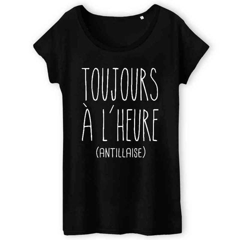 Image of toujours à l'heure antillaise tshirt femme