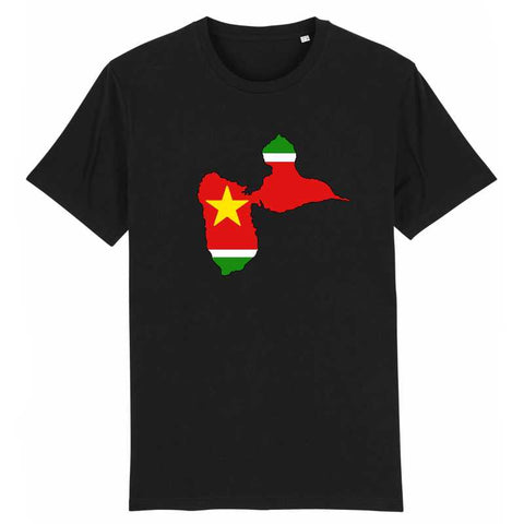 Image of carte guadeloupe tshirt drapeau