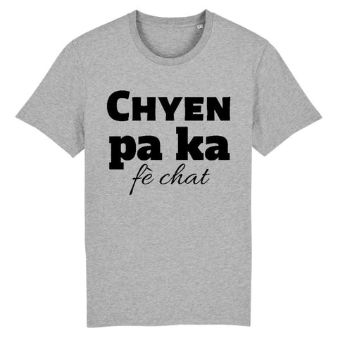 Image of Chyen pa ka fè chat Tshirt homme 