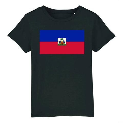 Image of t-shirt enfant drapeau haiti