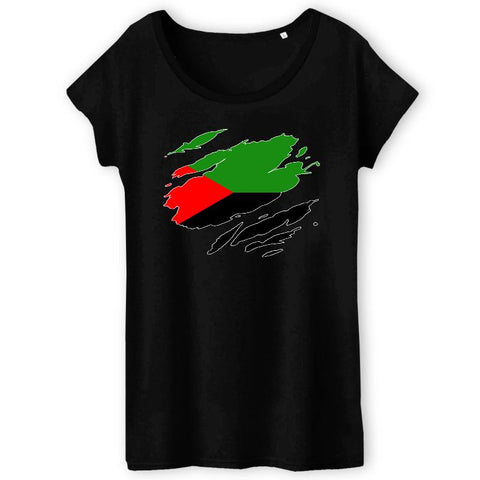 Image of t-shirt Femme Drapeau Martinique effet t-shirt déchiré