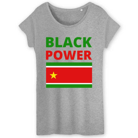 Image of black power drapeau guadeloupe tshirt femme 