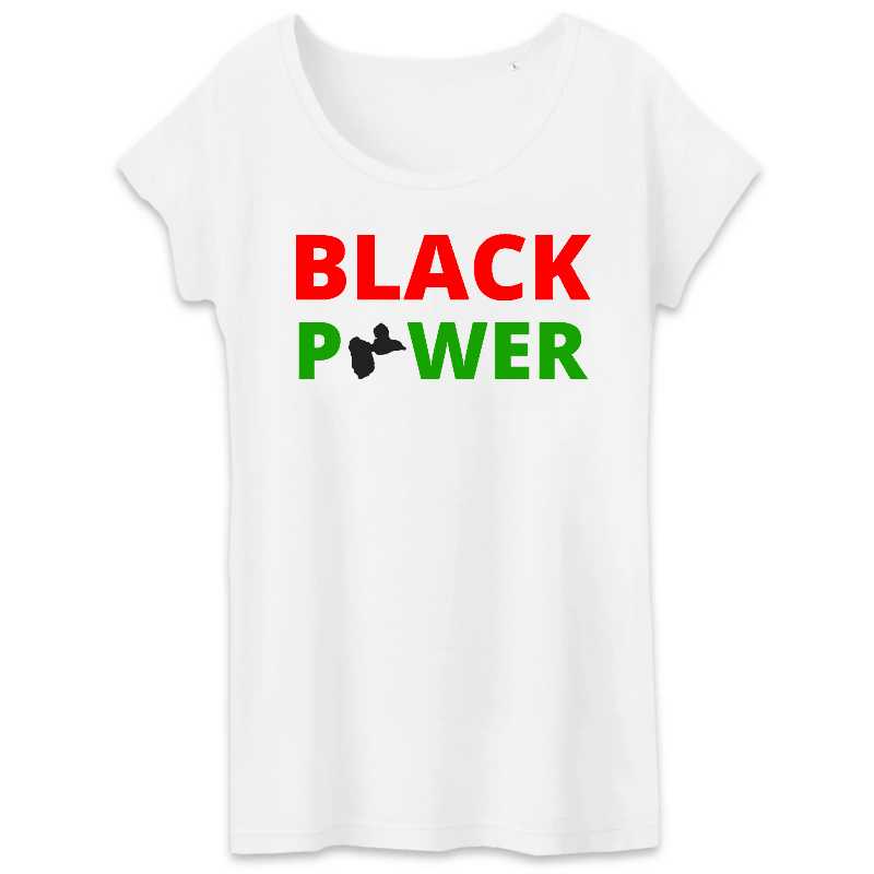 tshirt femme black power guadeloupe