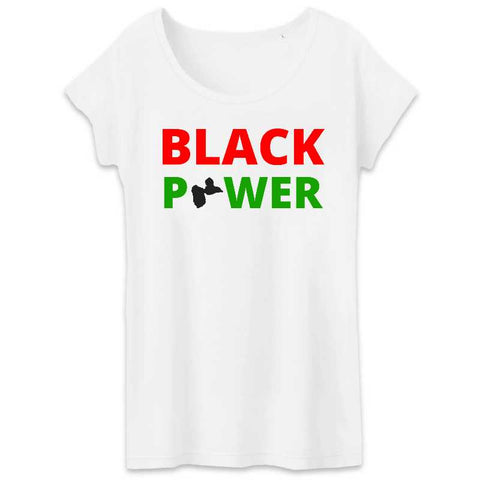 Image of tshirt femme black power guadeloupe