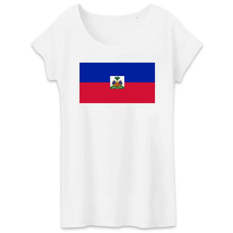 Image of tshirt femme drapeau haiti