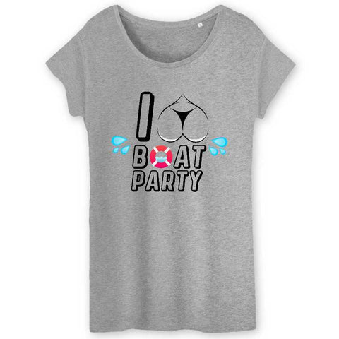 Image of tshirt i love boat party femme 