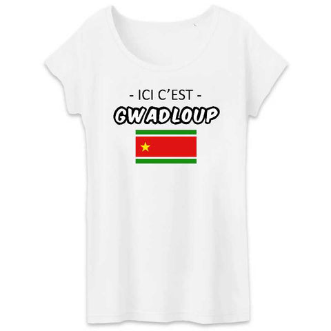 Image of tshirt femme ici cest gwadloup