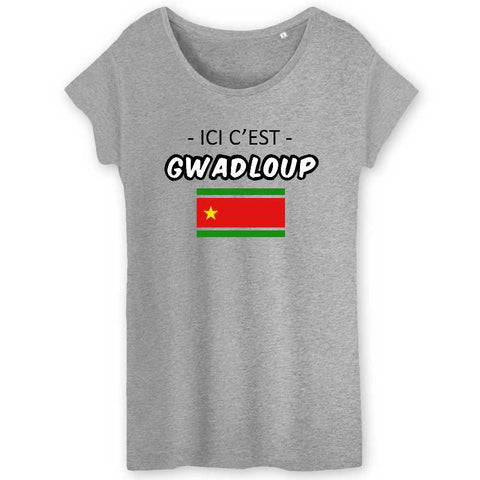 Image of ici cest gwadloup tshirt femme 