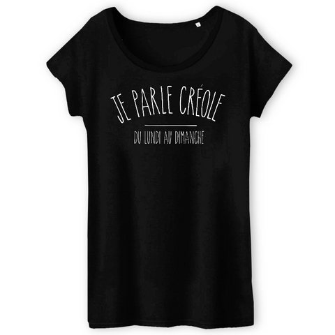 Image of tshirt femme je parle creole